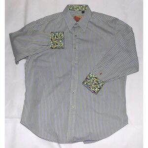 Robert Graham Mens Long Sleeve Button Front Shirt Size Large